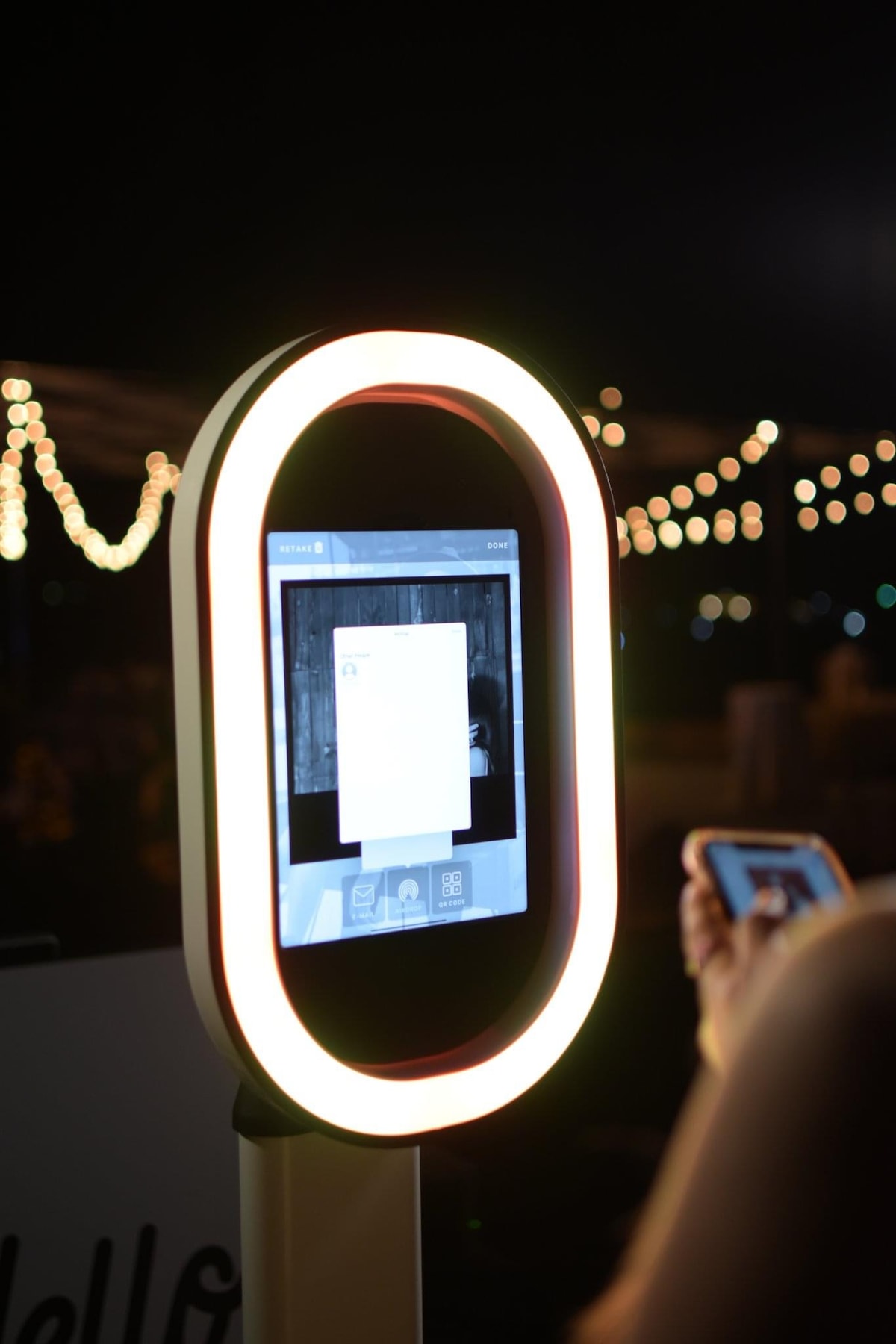 Open photobooth met host en live galerij